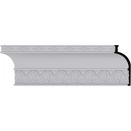 Ekena Millwork 5 5/8"H x 2 1/4"P x 6"F x 94 1/2"L, (2 1/8" Repeat), Bedford Crown Moulding MLD05X02X06BE